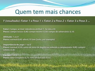 Quem tem mais chances

 