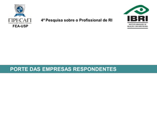 4ª Pesquisa Profissional de RI