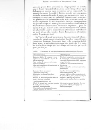 Pesquisa qualitativa com texto, imagem e som   cap 3