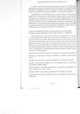 Pesquisa qualitativa com texto, imagem e som   cap 3