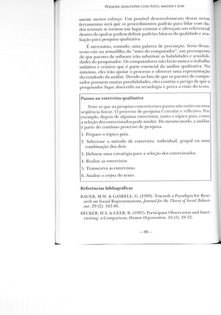 Pesquisa qualitativa com texto, imagem e som   cap 3