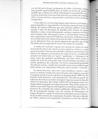 Pesquisa qualitativa com texto, imagem e som   cap 8