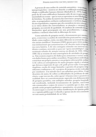 Pesquisa qualitativa com texto, imagem e som   cap 8