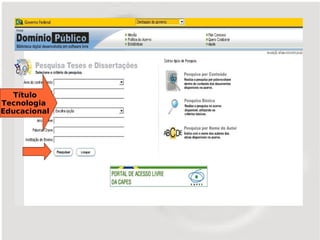 Título
Tecnologia
Educacional
 
