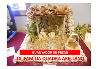 18. FAMÍLIA QUADRA ARELLANO
GUANYADOR 3R PREMI
 