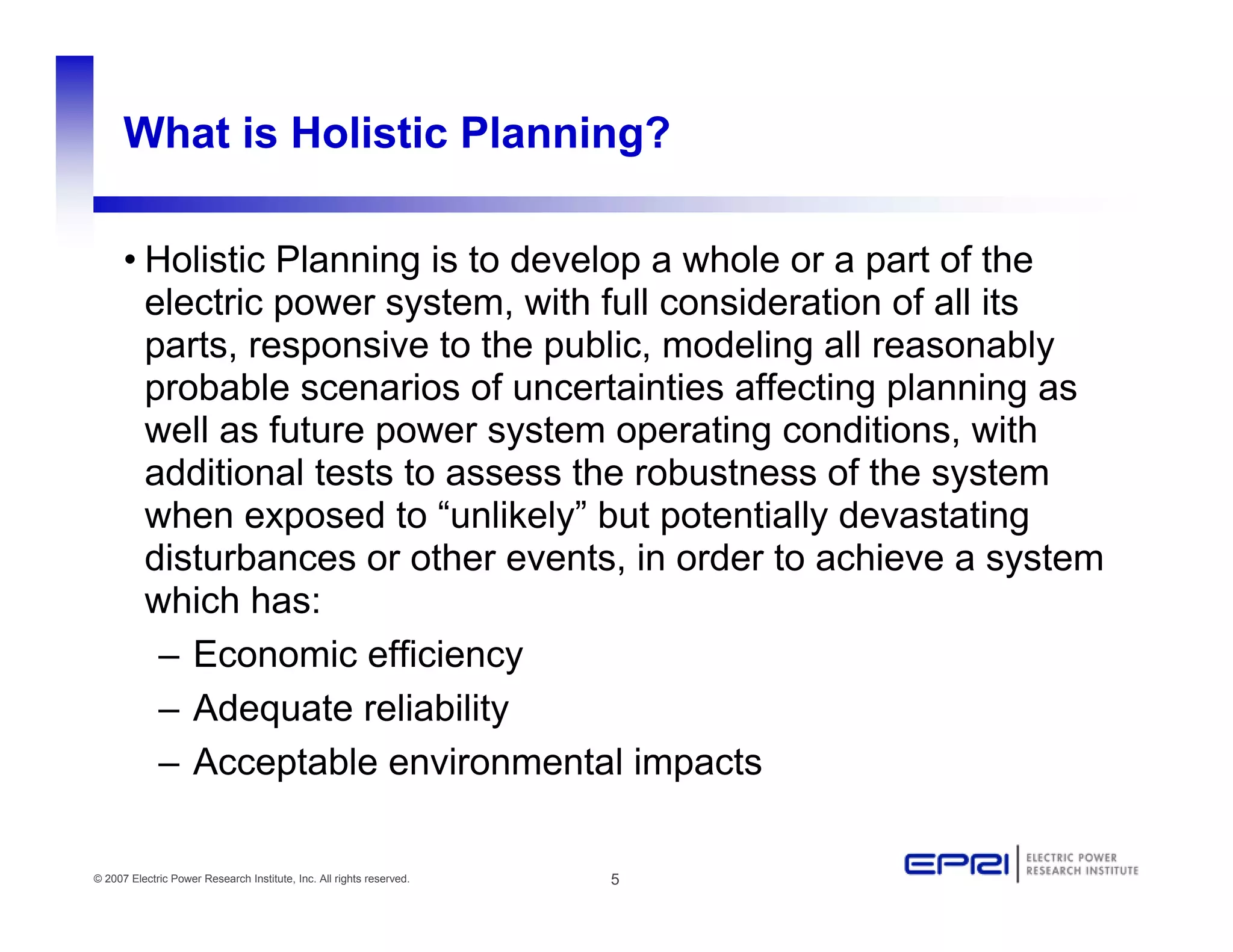 Holistic Planning (For the Good of the Whole)