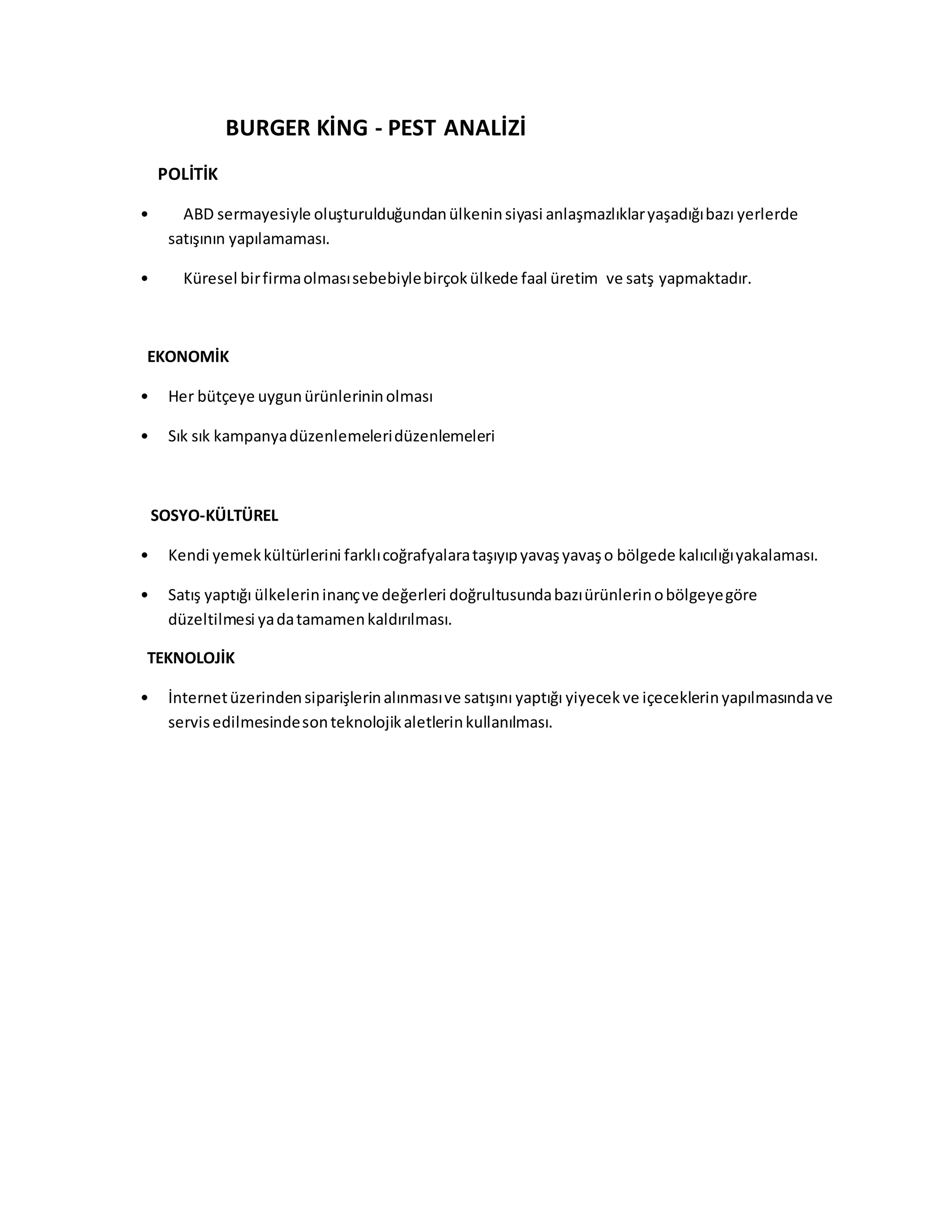 Pest Analizi | PDF