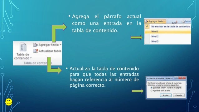 Pestaña de referencias microsoft word 2010