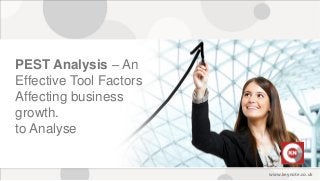 PEST Analysis – An
Effective Tool Factors
Affecting business
growth.
to Analyse
www.keynote.co.uk
 