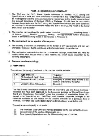 Pest and rodent control in Railway Coaches | PDF