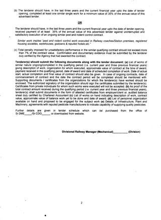 Pest and rodent control in Railway Coaches | PDF