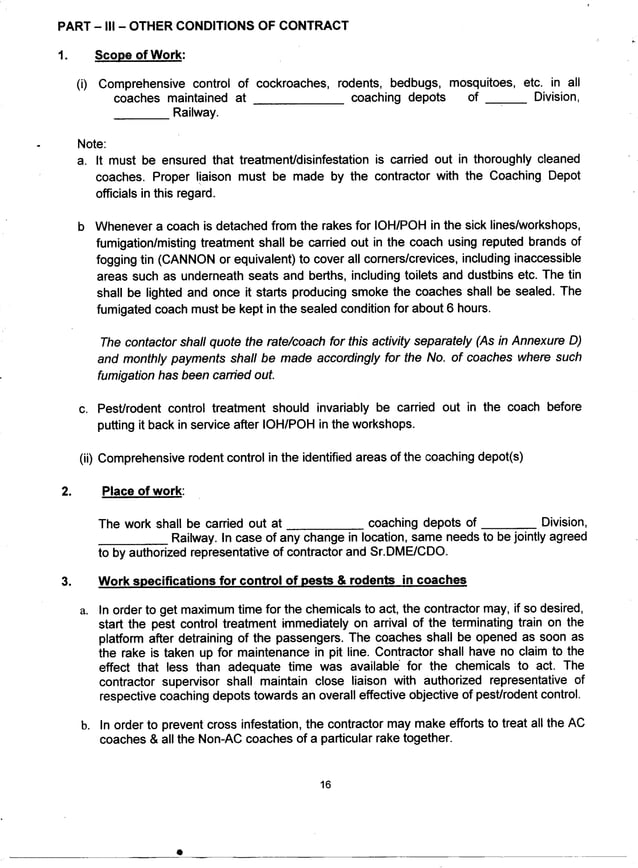 Pest and rodent control in Railway Coaches PDF