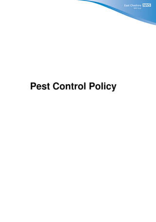 Pest Control Policy
 
