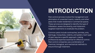 Pest Introduction Pest Control Services: Ensuring a Safe and Healthy Living Environment | PDF