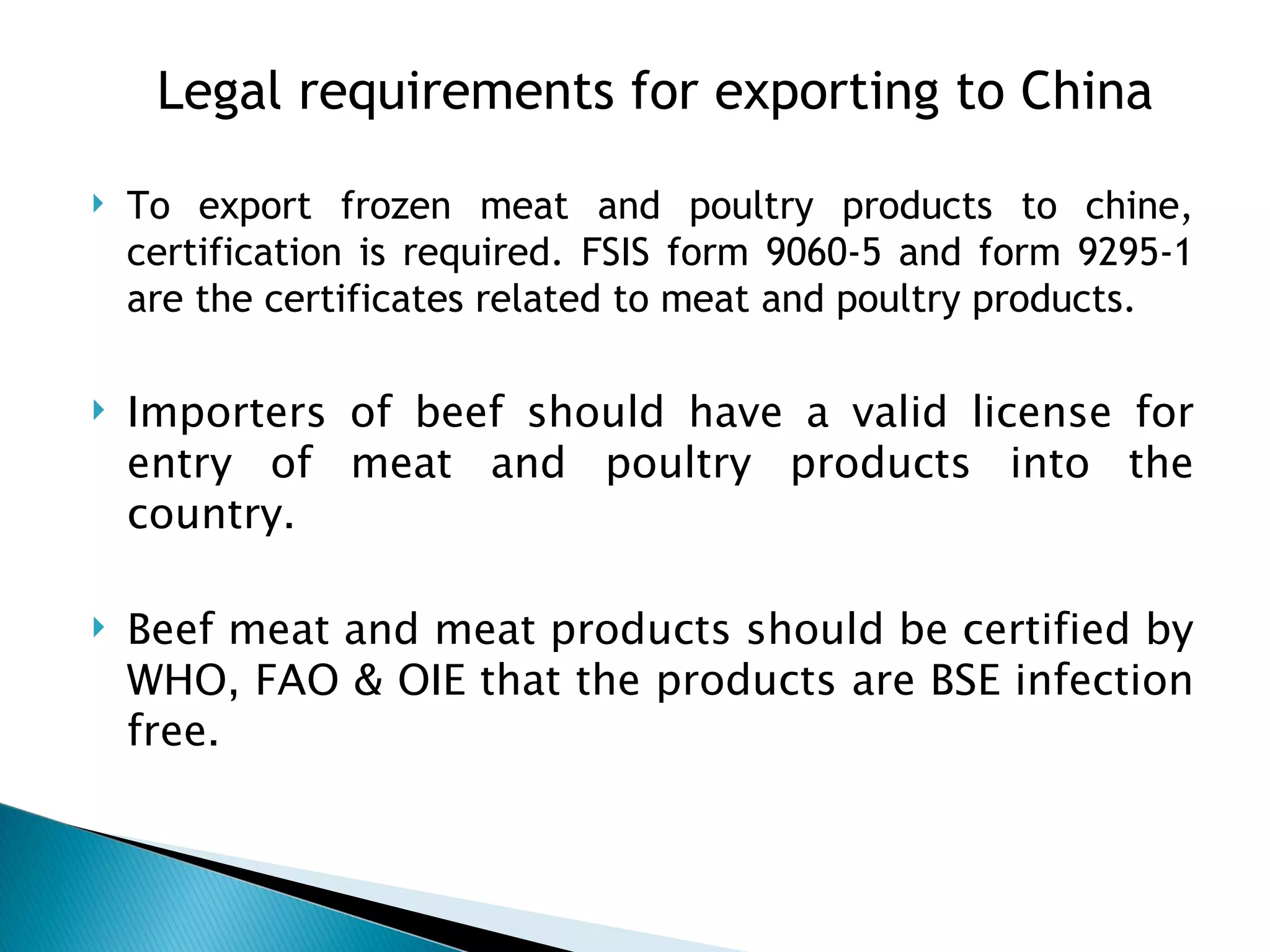 Meat Riding License Pestel report on china for Beef products | PPT