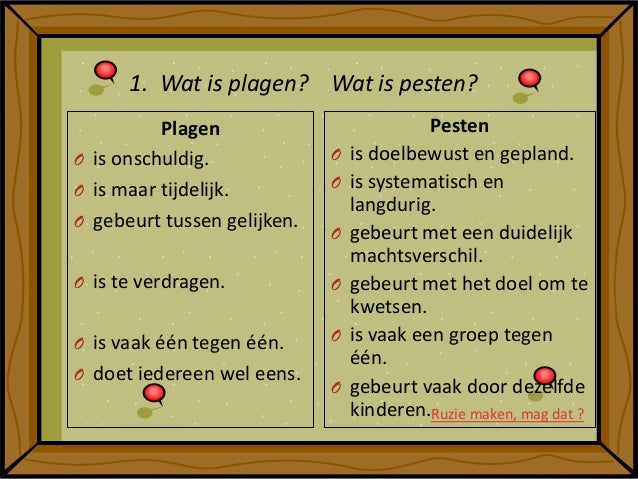 Pesten op school start