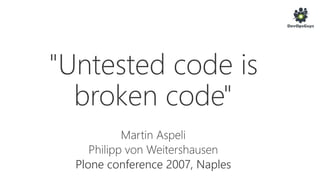 Plone conference 2007, Naples
 