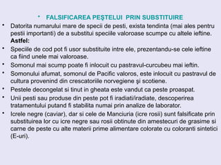 Pestele Cod Pește si produse din pește | PPTX