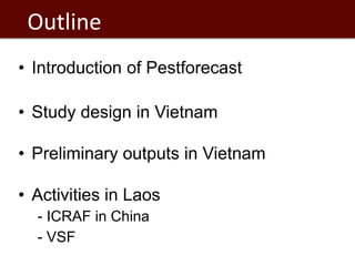 Surveillance and early warning systems for climate sensitive diseases in Vietnam and Laos
