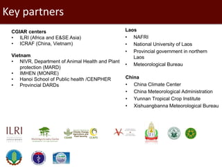 Surveillance and early warning systems for climate sensitive diseases in Vietnam and Laos