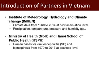 Surveillance and early warning systems for climate sensitive diseases in Vietnam and Laos