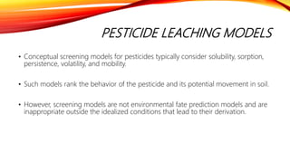 Fate of Pesticides in Environment | PPT