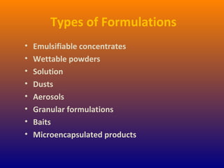 Pesticide formulations Dr- Ahmed Abdel-Megeed | PPT