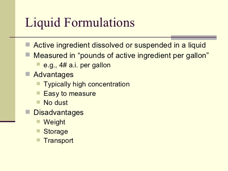 Pesticide Formulations