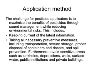 Padding Pesticide Application Methods Pesticides and the Environment.ppt