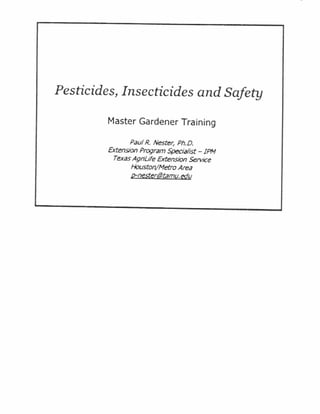Pesticides Part 1