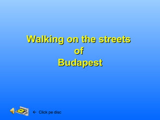 Walking on the streetsWalking on the streets
ofof
BudapestBudapest
 Click pe disc
 