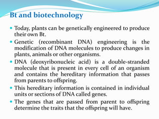 Insect Pest resistance - A Biotechnology Approach | PPTX
