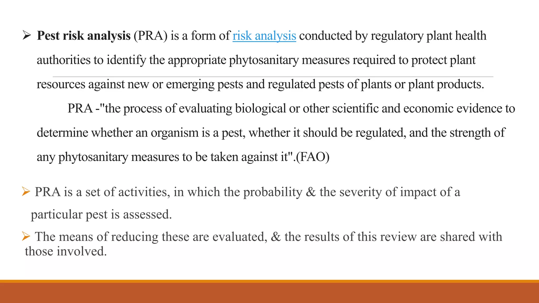 Pest Risk Analysis, Pesticide Risk Analysis and Cost Benefit Ratio.pptx