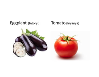 Eggplant (Intoryi) Tomato(Inyanya)
 