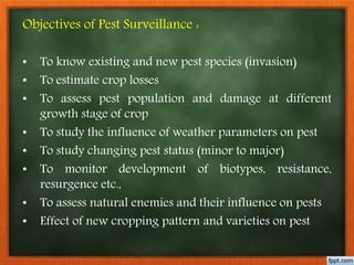 Pest Status Pest surveillence and monitoring satyasri | PPTX