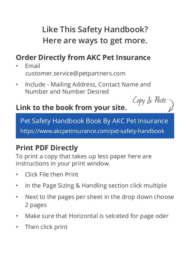 pet safety handbook by akc pet insurance akc customer service