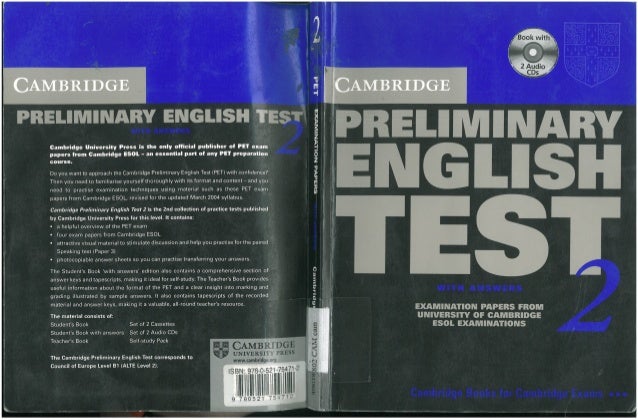 Cambridge Pet 2 (Preliminary English Test)