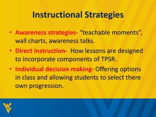 Pet 735 week 7 Teaching Personal and Social Responsibility | PPTX