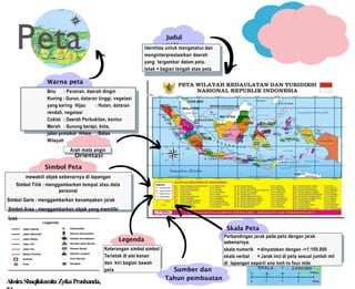 PETA INDONESIA, BAGIAN PETA LEGENDA, bagian dari struktur peta | PPTX