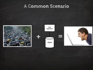 A Common Scenario 
Web 
Application 
RDBMS 
+ = 
 