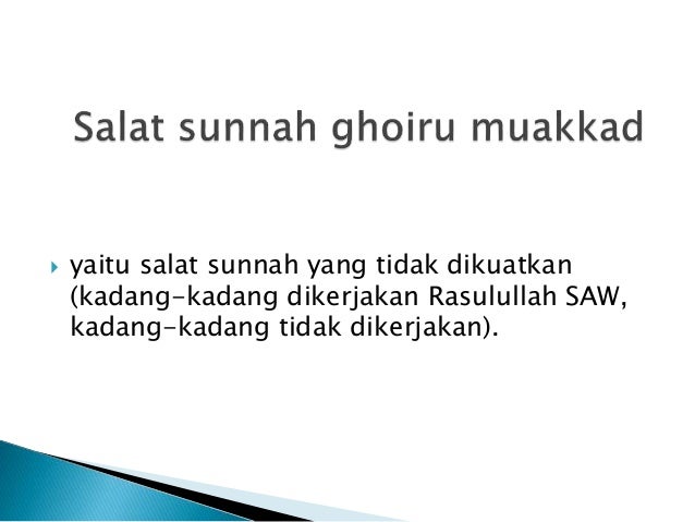 Peta konsep sholat sunnah muakkad