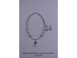 azalea. shell pearl, crystal swarovski - $130.00 