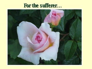 For the sufferer… 