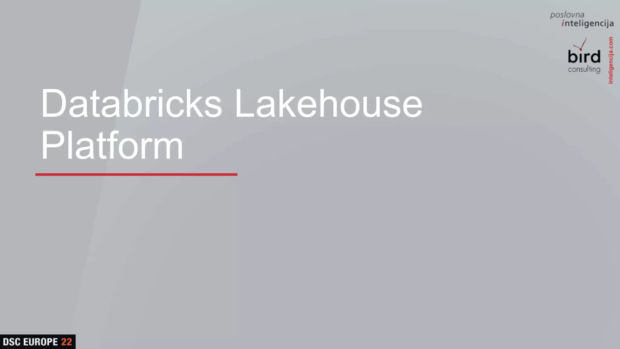 inteligencija.com
Databricks Lakehouse
Platform
 