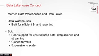 inteligencija.com
Data Lakehouse Concept
• Marries Data Warehouses and Data Lakes
• Data Warehouses
• Built for efficient ...
