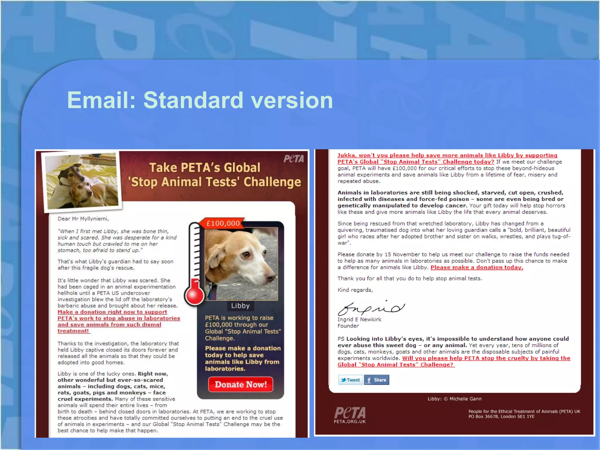 Email: Standard version
 