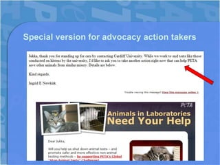 Special version for advocacy action takers
 