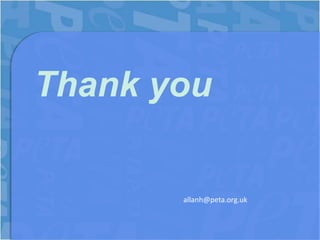 Thank you

       allanh@peta.org.uk
 