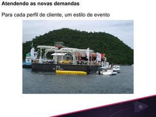 Atendendo as novas demandas

Para cada perfil de cliente, um estilo de evento
 