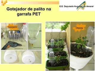 Gotejador de palito na
garrafa PET
 